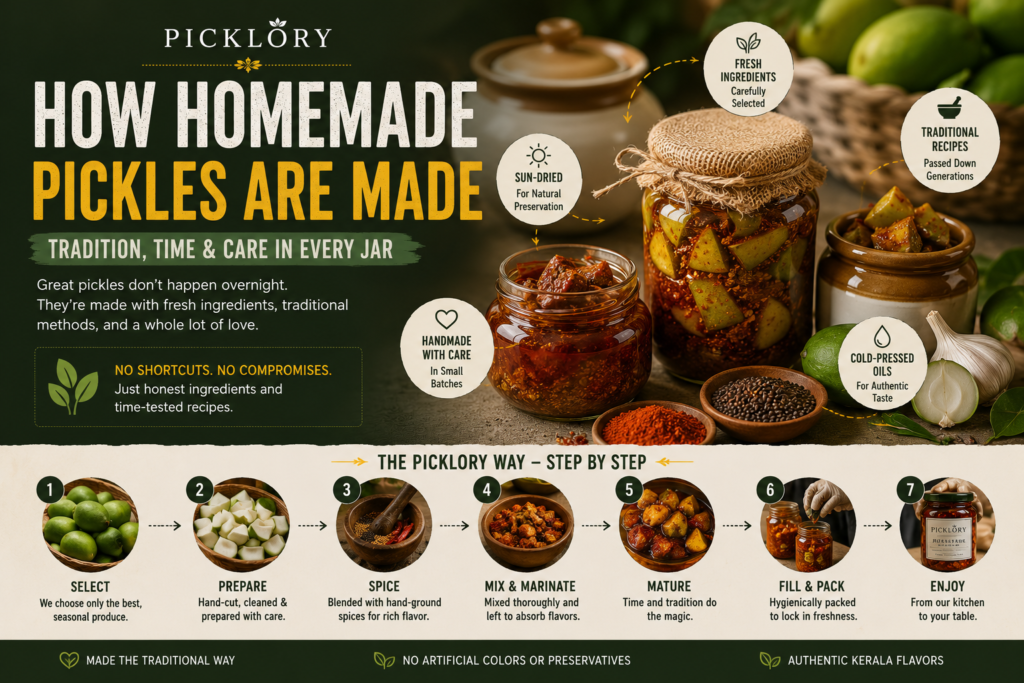 homemade pickles prep