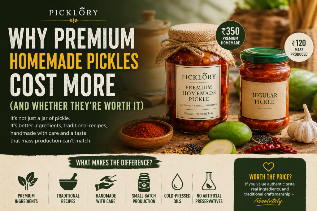 why premium pickles cost more